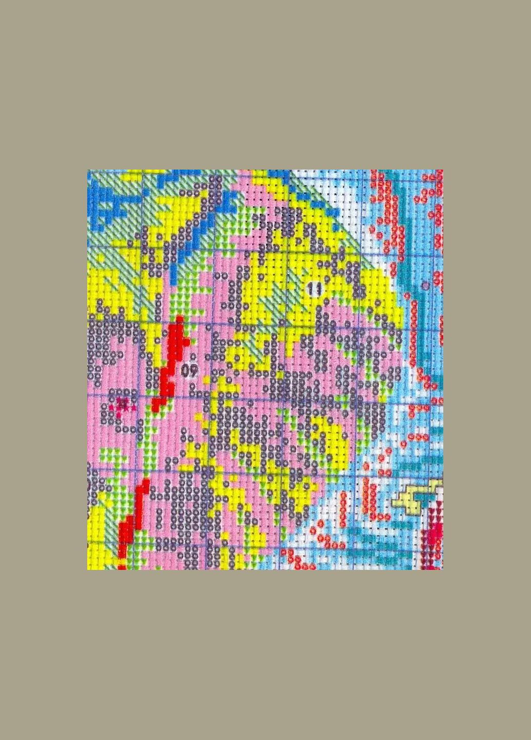 Набір для вишивання за нанесеною на канву схемою "African elephant". AIDA 14CT printed 45*44 см Joy Sunday (313613664)