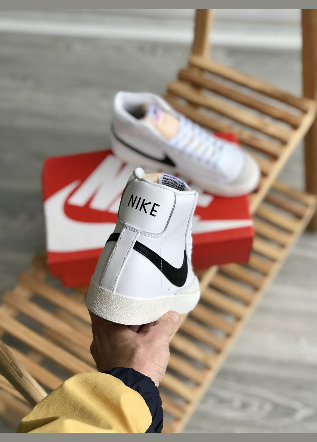 Білі всесезон кросівки чоловічі і жіночі nike blazer mid white | найк блейзер мід білі No Brand
