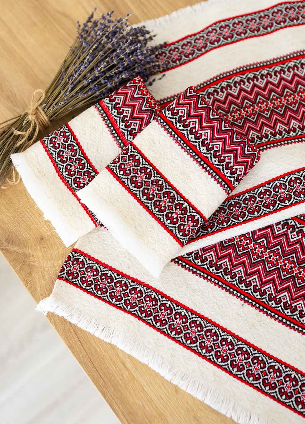 Рушник вишитий з українським орнаментом 75х35см (рнд1135) Homedec орнамент комбінований