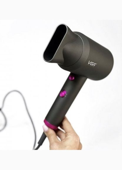 Профессиональный фен для сушки и укладки волос 2000 Вт V — 400 Pro Серый VGR (306716841)