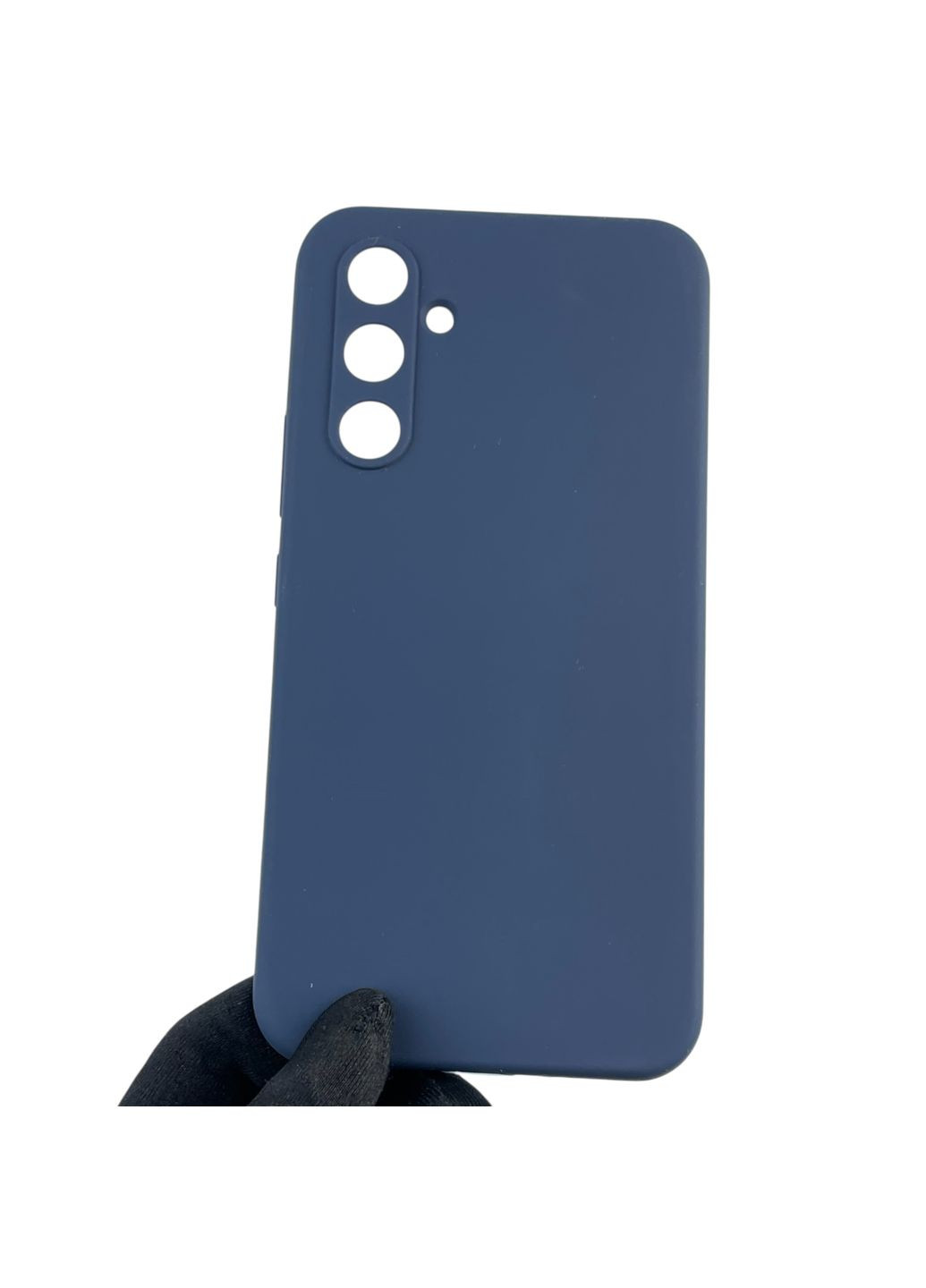 Чехол для Galaxy A54 5G (SM-A546E) силиконовый с микрофиброй на самсунг а54 5г темно-синий Samsung (366389334)