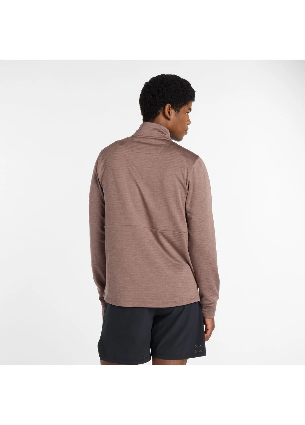 Мужской коричневый реглан Athletics Heat Grid 1/2 Zip 54-56 (XXL) (MT43204EAT) New Balance MT43204 (392841951)