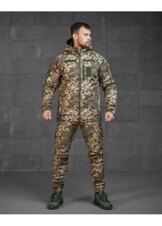 Армійський чоловічий зимовий костюм SoftShell піксель Freedom