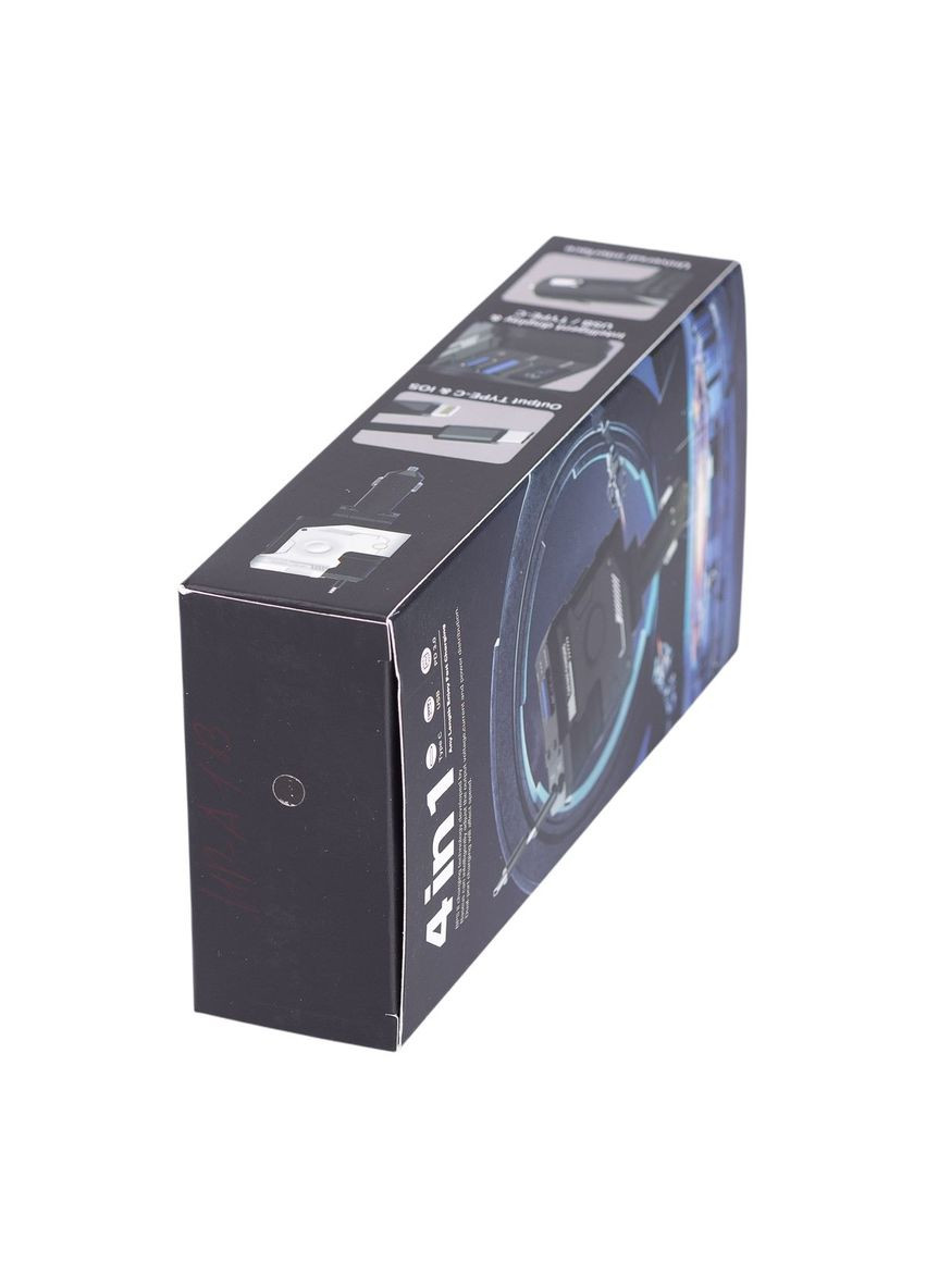 Автомобільний зарядний пристрій MECHA з висувними кабелями та портами USB/Type-C Чорний HP-A1B Shenzhen (370707708)