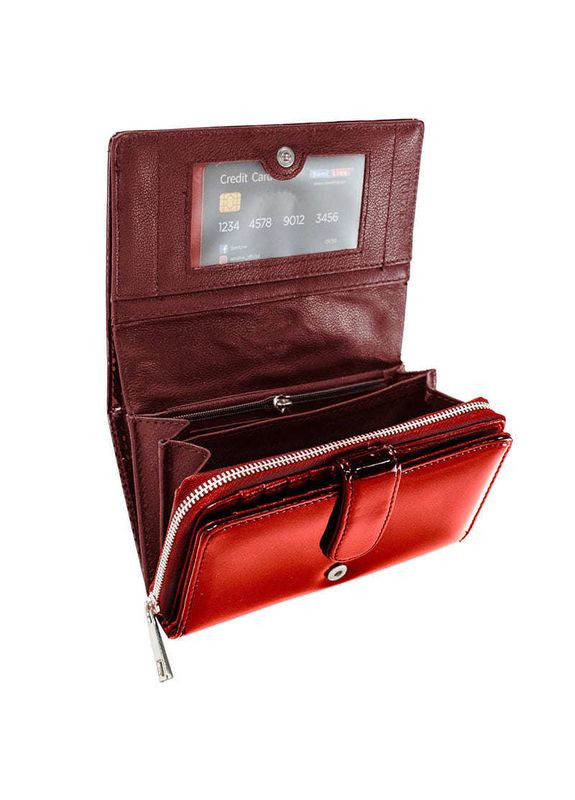 Кошелек женский кожаный RFID Red (DAS303119) Semi Line (344469269)