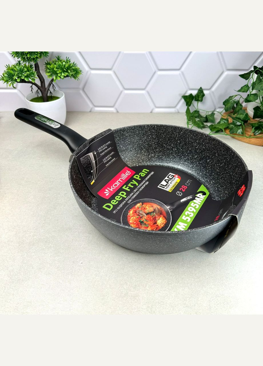 Сотейник для индукции 28*8,5 см с антипригарным покрытием Kamille (303211629)