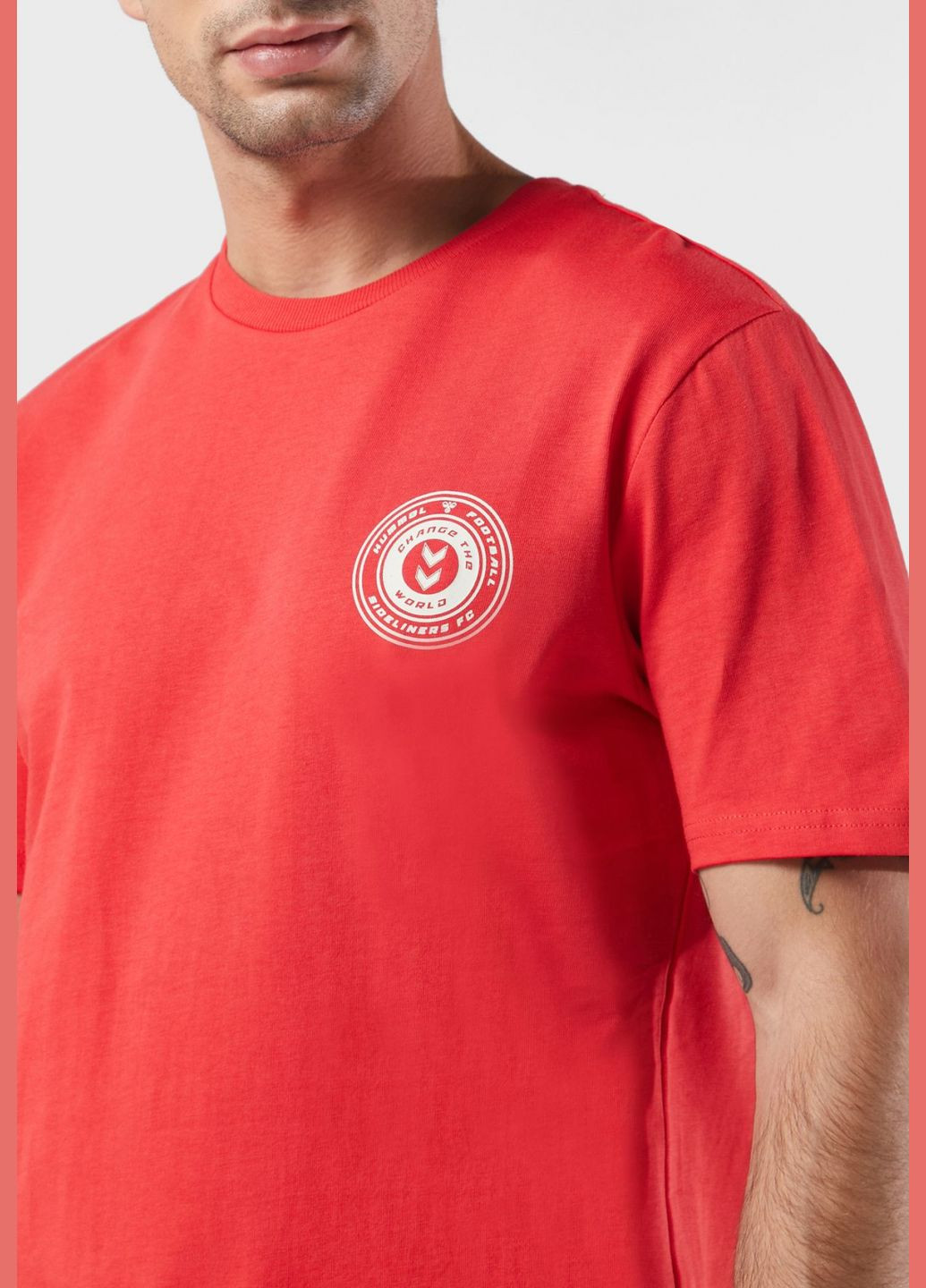 Красная футболка с логотипом для мужчины 212742 Hummel