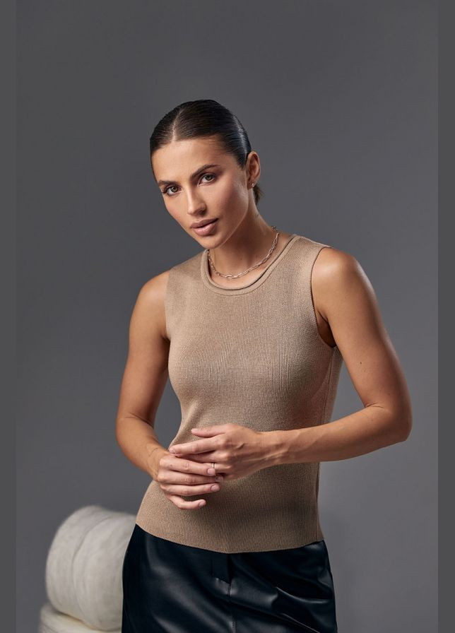 Жіночий трикотажний топ без рукавів із віскози (2486) Triko Bakh (334710523)