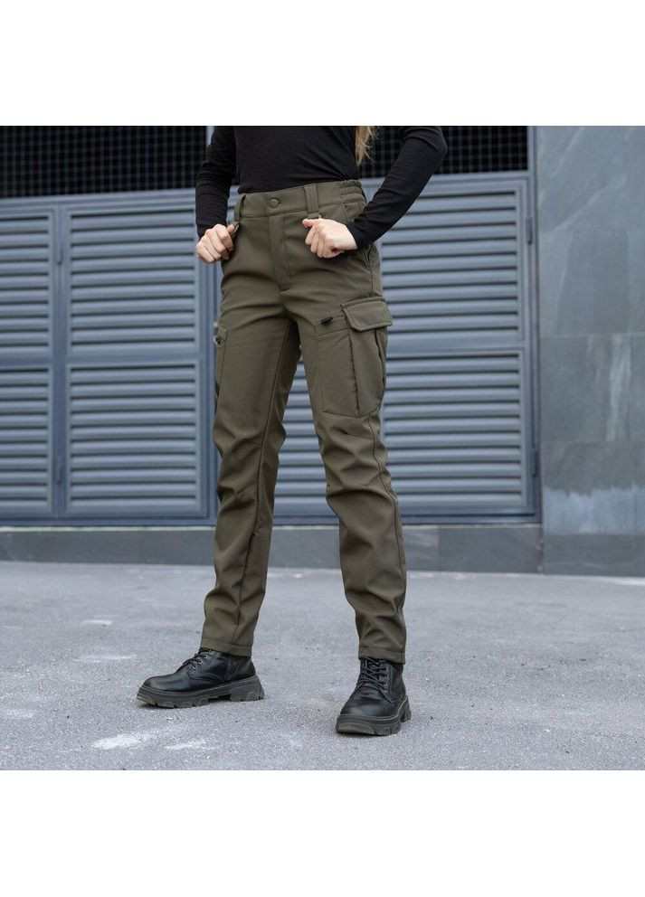 Армійські жіночі демісезонні штани Карго хакі No Brand (356509147)