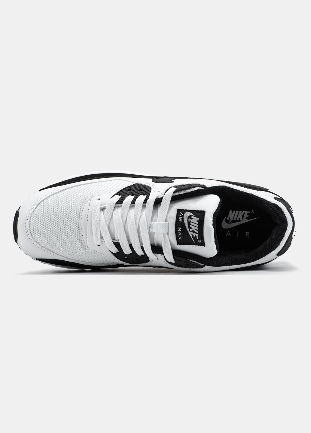 Чорно-білі всесезон кросівки чоловічі nike air max 90 black white | найк аір макс 90 чорно-білі No Brand