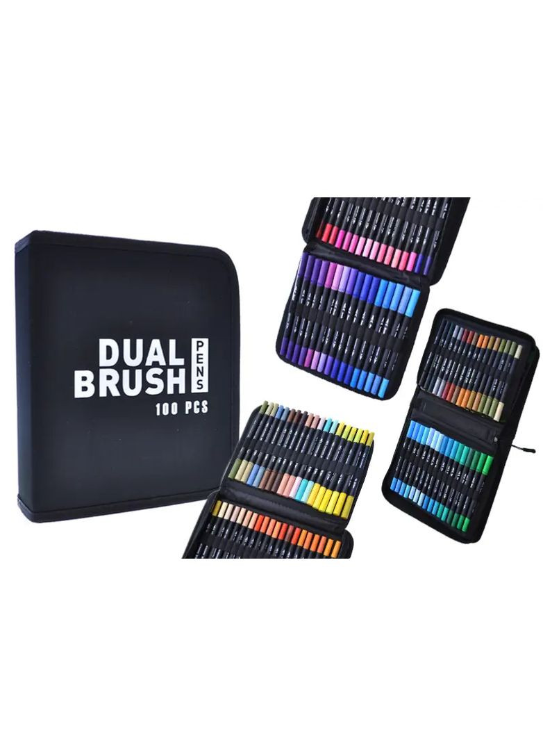 Набір акварельних маркерів з пензликом Color Pencil у асортименті DW-100 No Brand Кнц5600 (370652784)