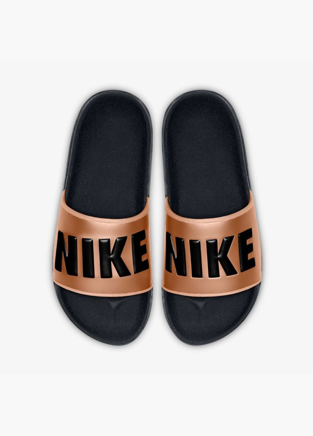 Черные тапочки женские wmns offcourt slide black/brown bq4632-800 Nike