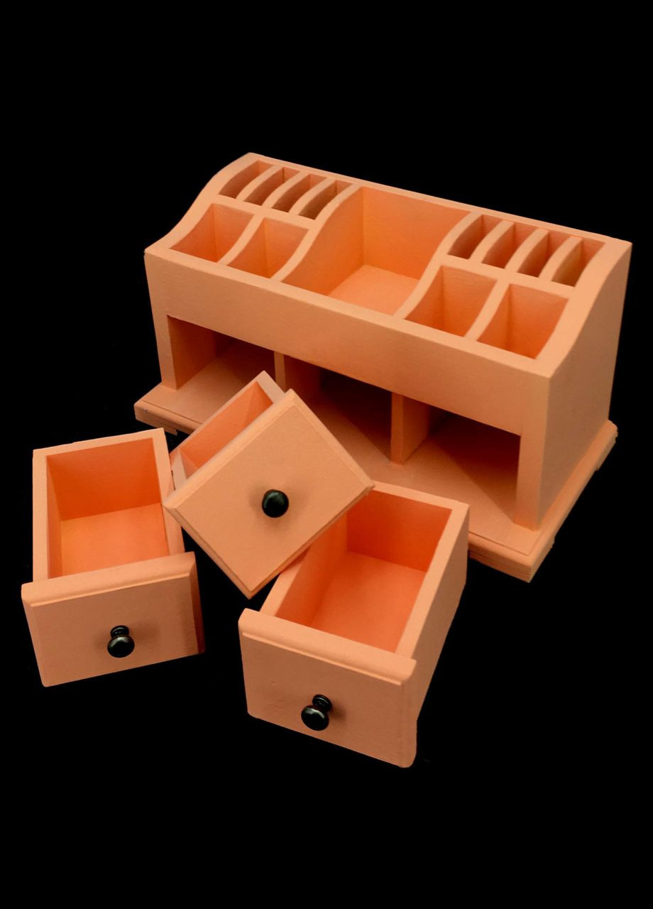 Мини-комод из дерева Фельда грейпфрут (МНК-009454) No Brand (328225241)