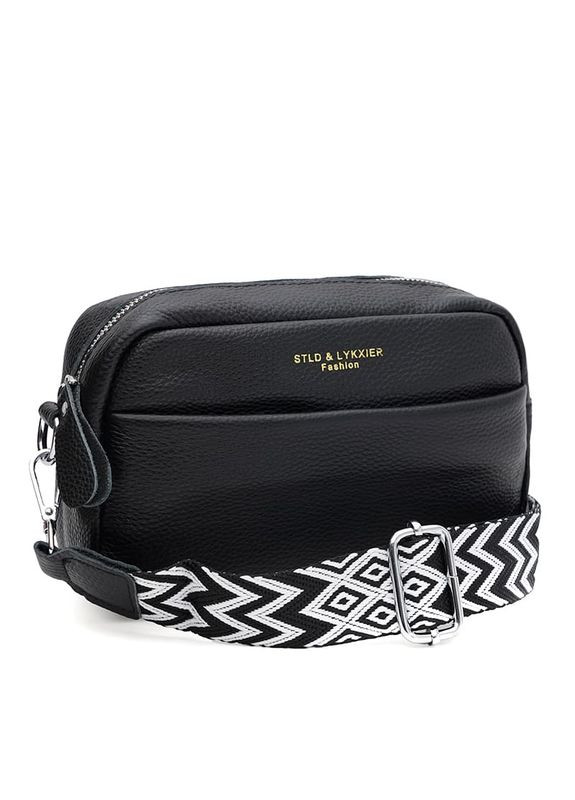 Жіноча шкіряна сумка K15-5818bl-black Borsa Leather (366674120)