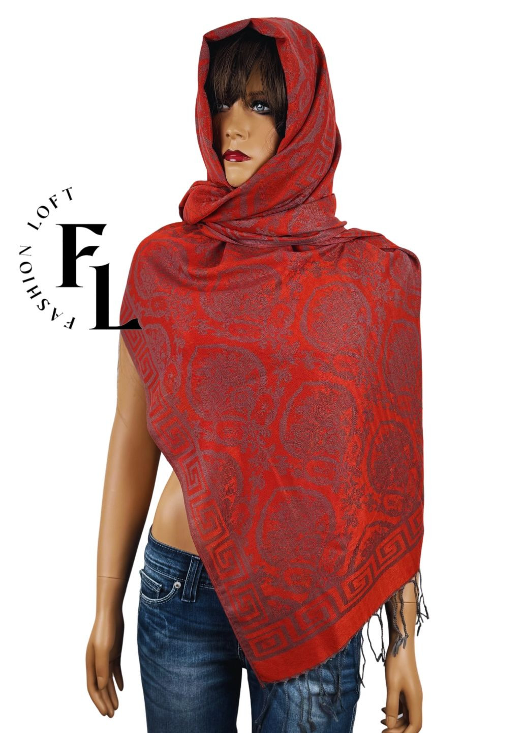 Жіночий шарф палантин (100% пашміна 170х70см) Fashion Loft (296101645)