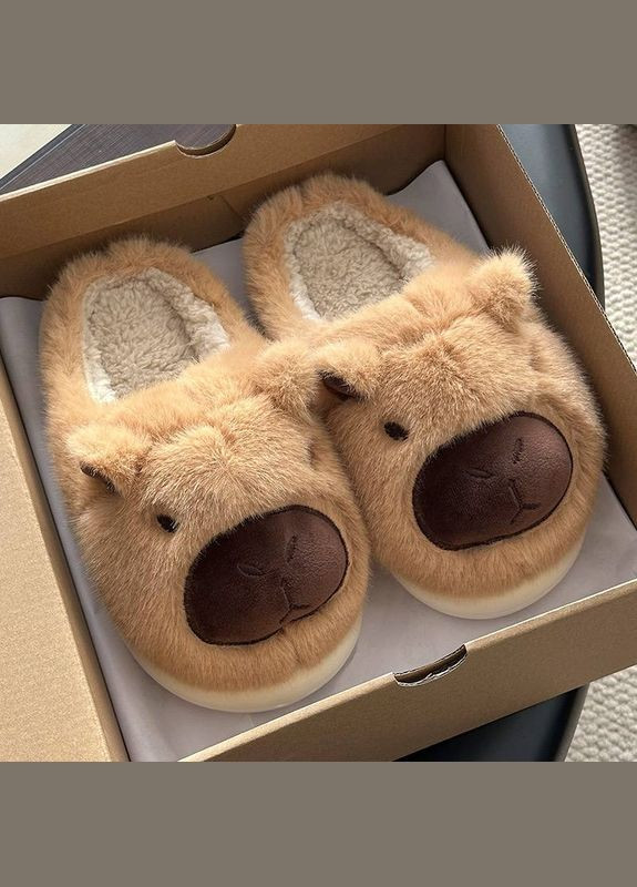 Пухнасті домашні капці Capybara Капібара для хлопців та дівчат, 35, 37, 39 розмір (10423) Hello Kitty (316702361)