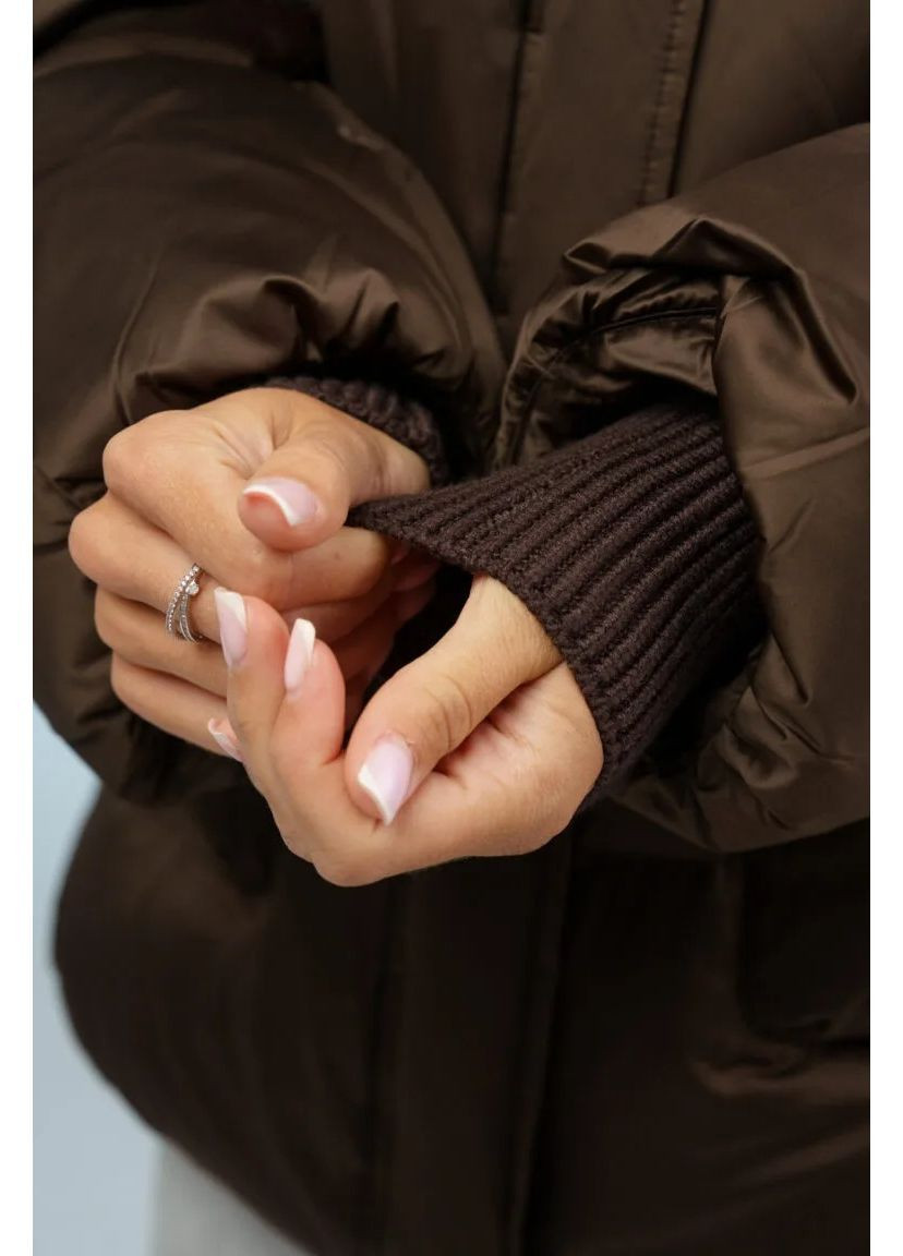 Світло-коричнева куртка жіноча шоколад Vo-tarun