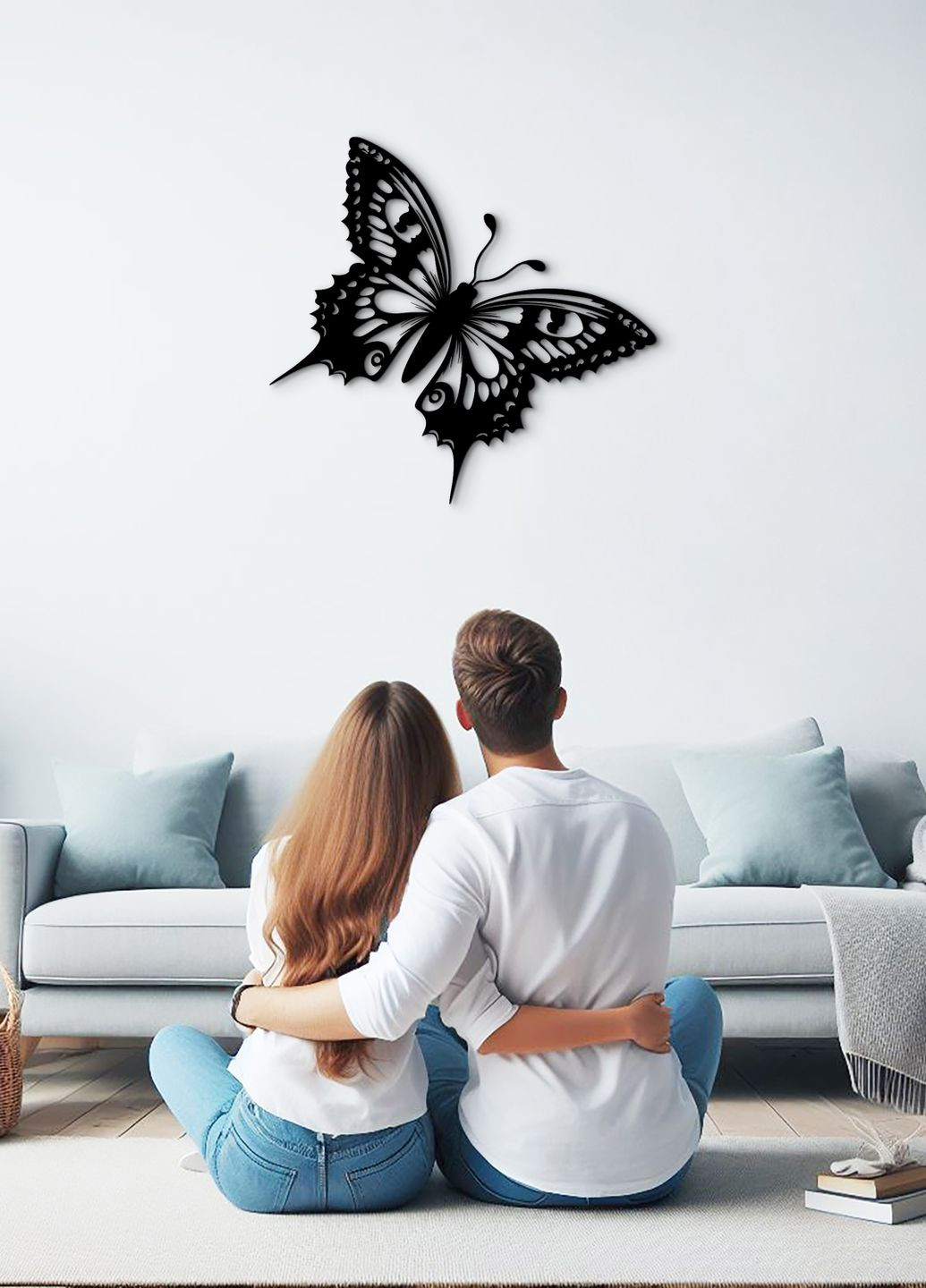 Декоративное панно из дерева, современный декор стен "Полет бабочки", интерьерная картина 30х33 см Woodyard (292112216)