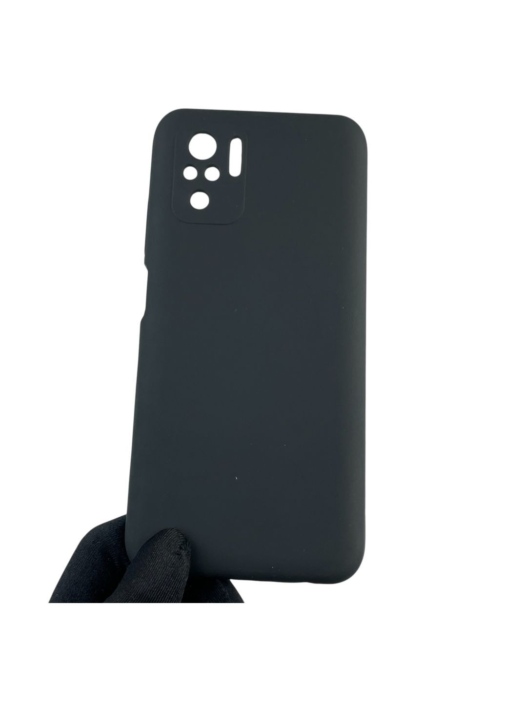 Чохол для Redmi Note 10 силіконовий з мікрофіброю нековзний на сяомі редмі нот 10 чорний Xiaomi (366387812)