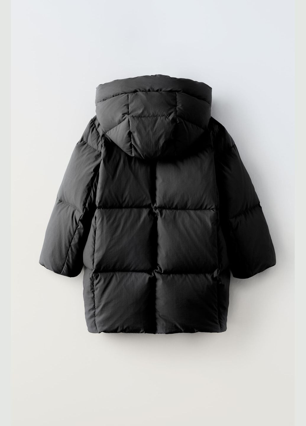 Черная зимняя зимняя куртка для девочки черная 0562720800 Zara