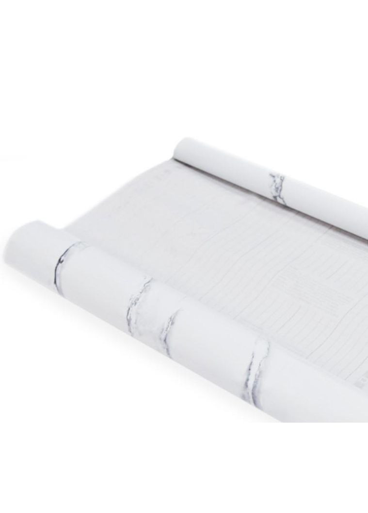 Вінілова самоклеюча плівка під білий мармур для кухні та меблів 2 м × 60 см водостійка 5 шт (2104618890) No Brand (371631729)