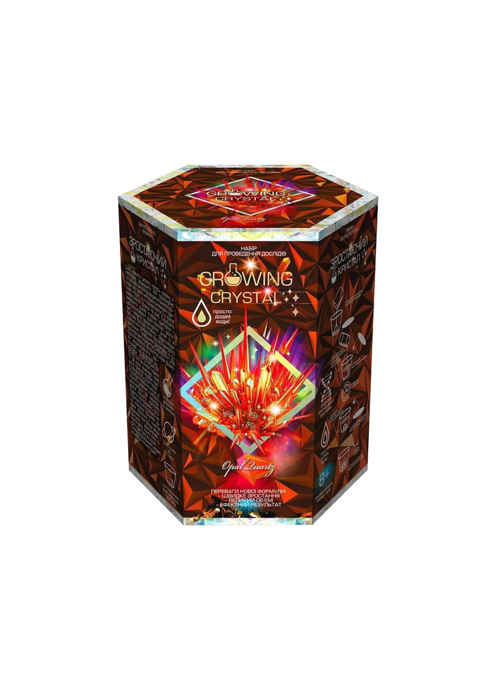 Набір для проведення безпечних дослідів GROWING CRYSTAL опал (GRK-01-06U) Danko Toys (364115866)