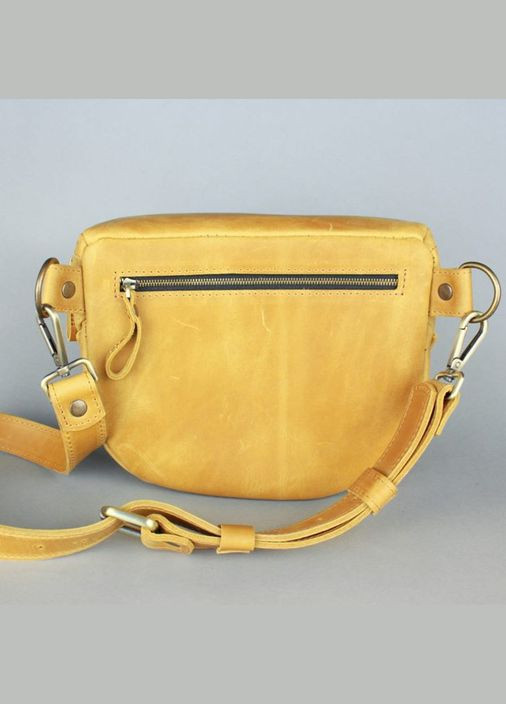 Кожаная сумка поясная-кроссбоди Vacation желтая винтажная (A-027141) The Wings (327874012)