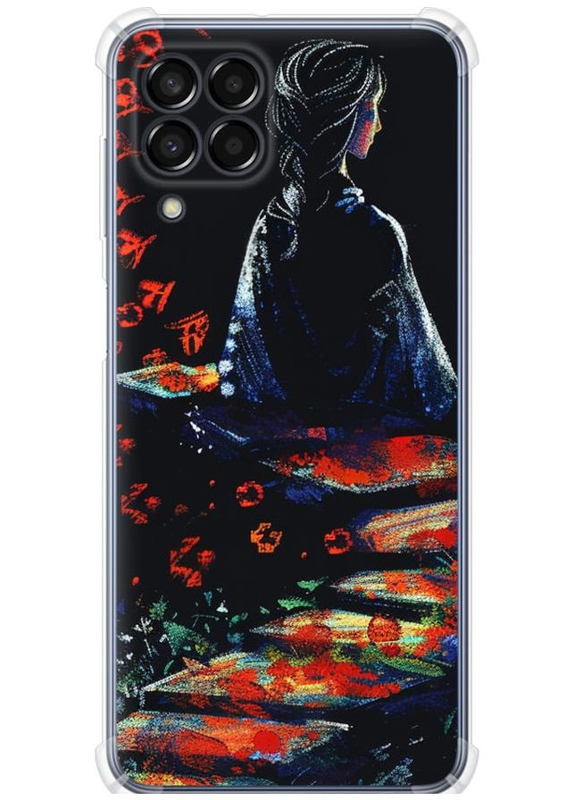 Силіконовий протиударний с посиленими кутами чохол 'Мрійлива дівчина' для Endorphone Samsung Galaxy M33 M336B (285112565)