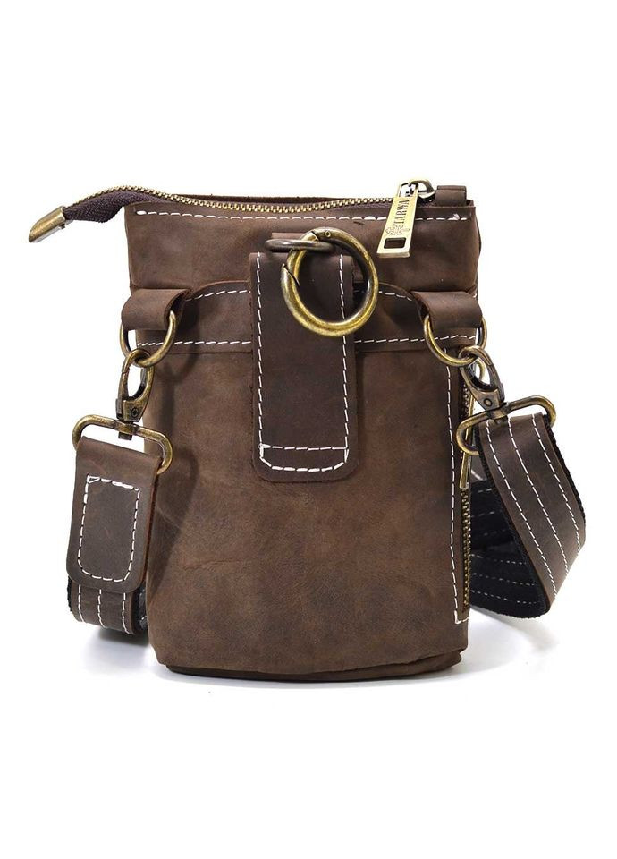 Маленькая мужская сумка на пояс, через плечо, на джинсы коричневая RC-1350-3md TARWA (298683961)