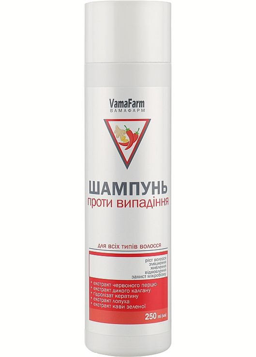 Шампунь против выпадения волос с красным перцем 250ml (885768-96772) VamaFarm (368628429)