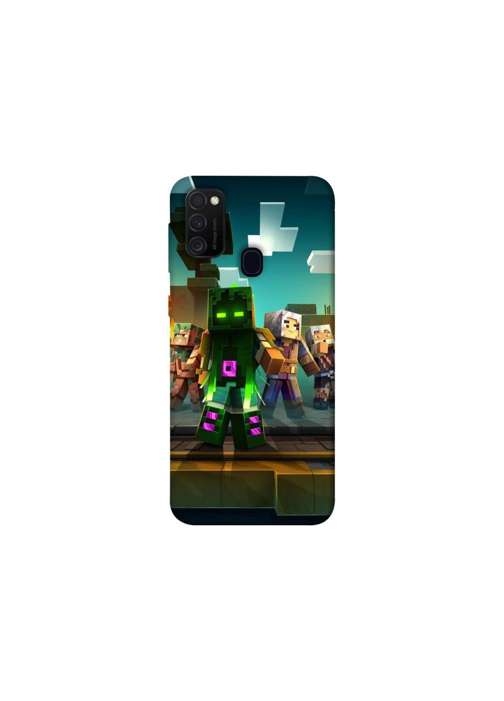 Чехол на Samsung Galaxy M21 Minecraft dungeon Frontalka (355333613)