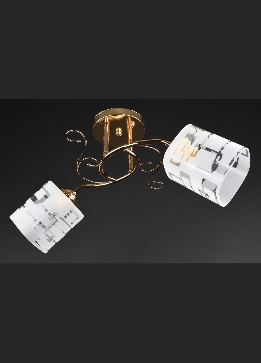 Потолочная люстра на 2 лампочки 28102 Золото 24х28х54 см. Sunnysky (364493794)