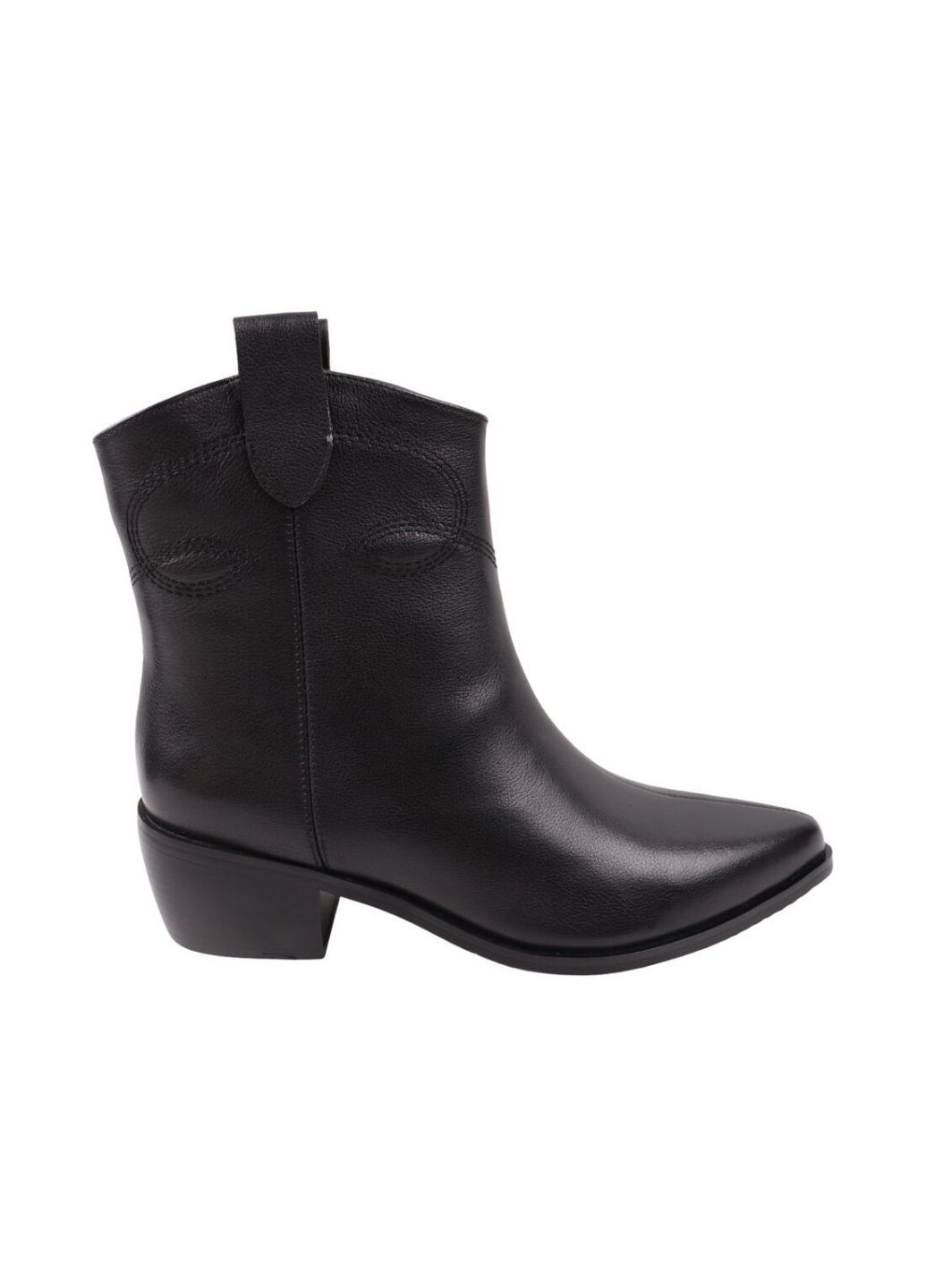 Чорні ботильйони жіночі чорні натуральна шкіра FARINNI 951-25DH