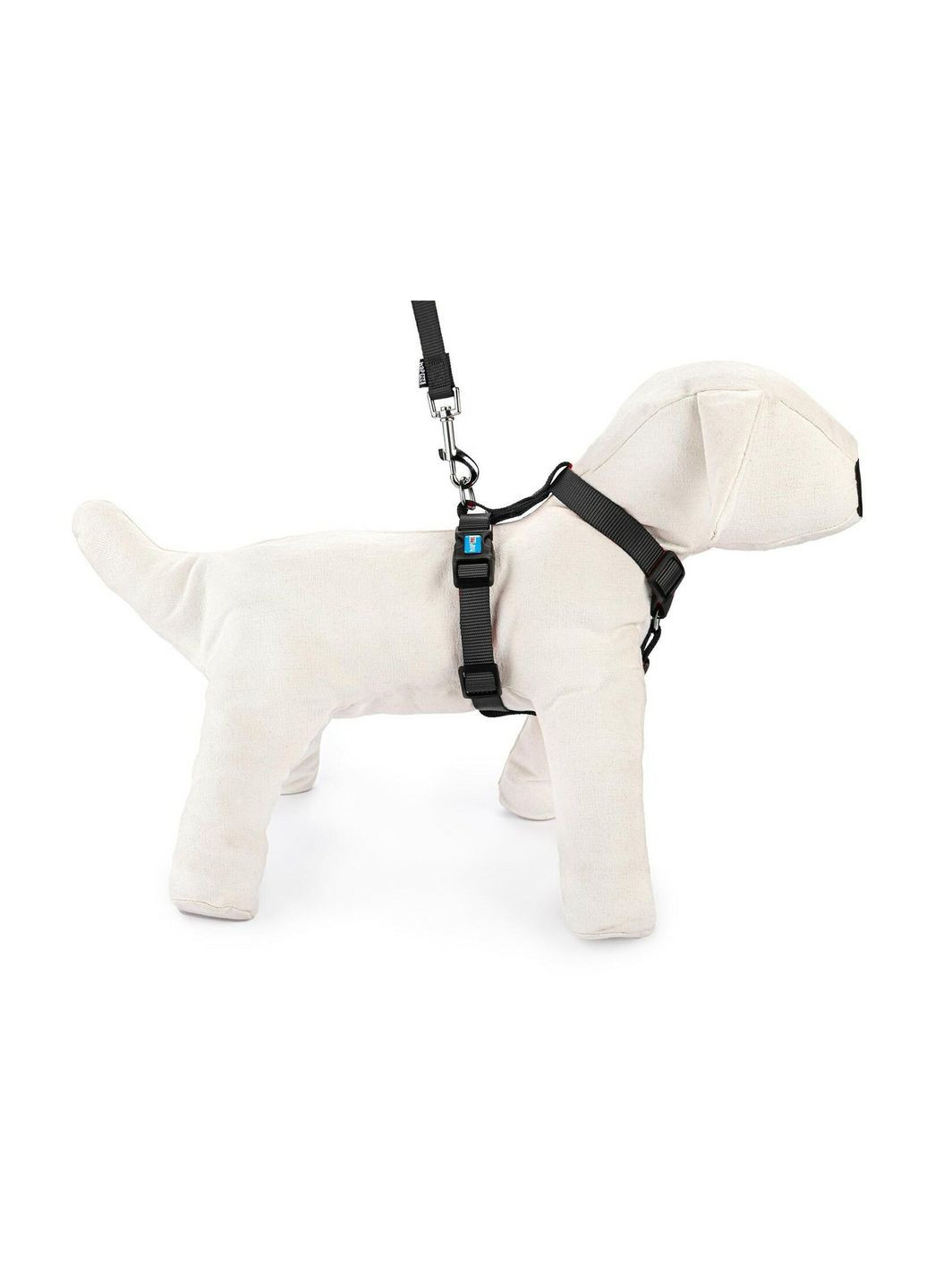 Шлея-нагрудник для собак, нейлон, A-32-50см, B-50-70см, С-15-19см, ширина ремінця: 2 см, M, Чорний Happet (353303409)