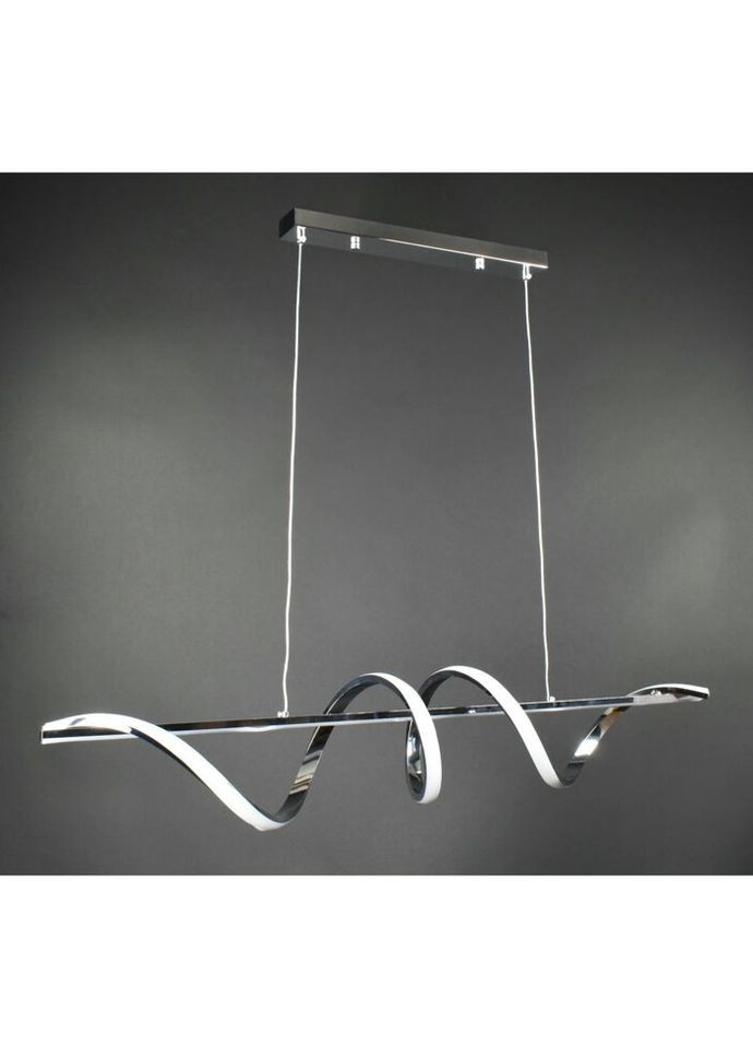 Люстра светодиодная подвесная LED светильник для квартиры на потолок лэд 27428 Хром 30-100х20х120 см. Sunnysky (335974901)