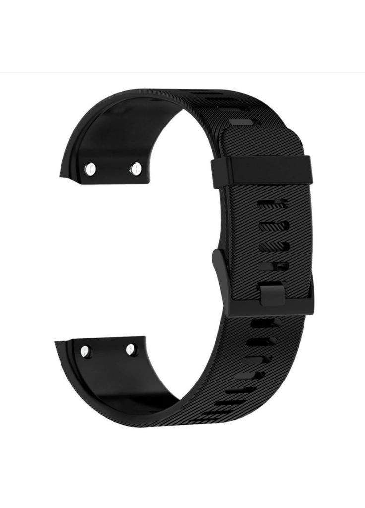 Силіконовий ремінець на смарт годинник Garmin Forerunner forerunner35, forerunner 30 (сумісний). Чорний колір. No Brand (370101650)