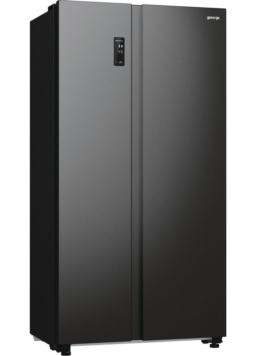 Холодильник SBS 179х67х92см, 2 двері, 356(191)л, А++, NF+, Інв., Зона св-ті, Зовн. Диспл, чорний Gorenje (315604770)