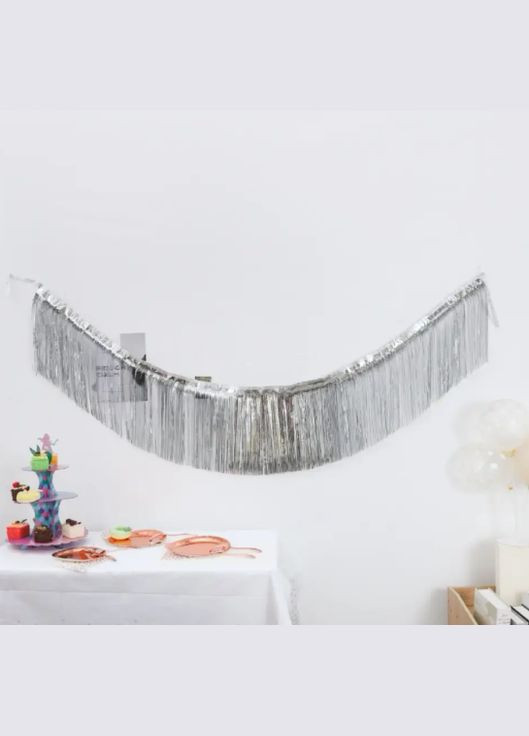 гірлянда 180 на 35 см срібний Jannet Дощик (316680239)