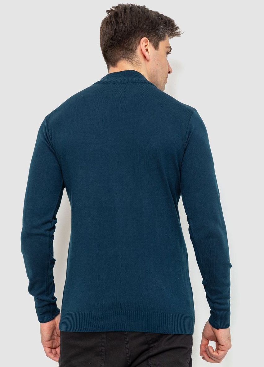 Синий зимний свитер мужской однотонный, цвет синий, Ager