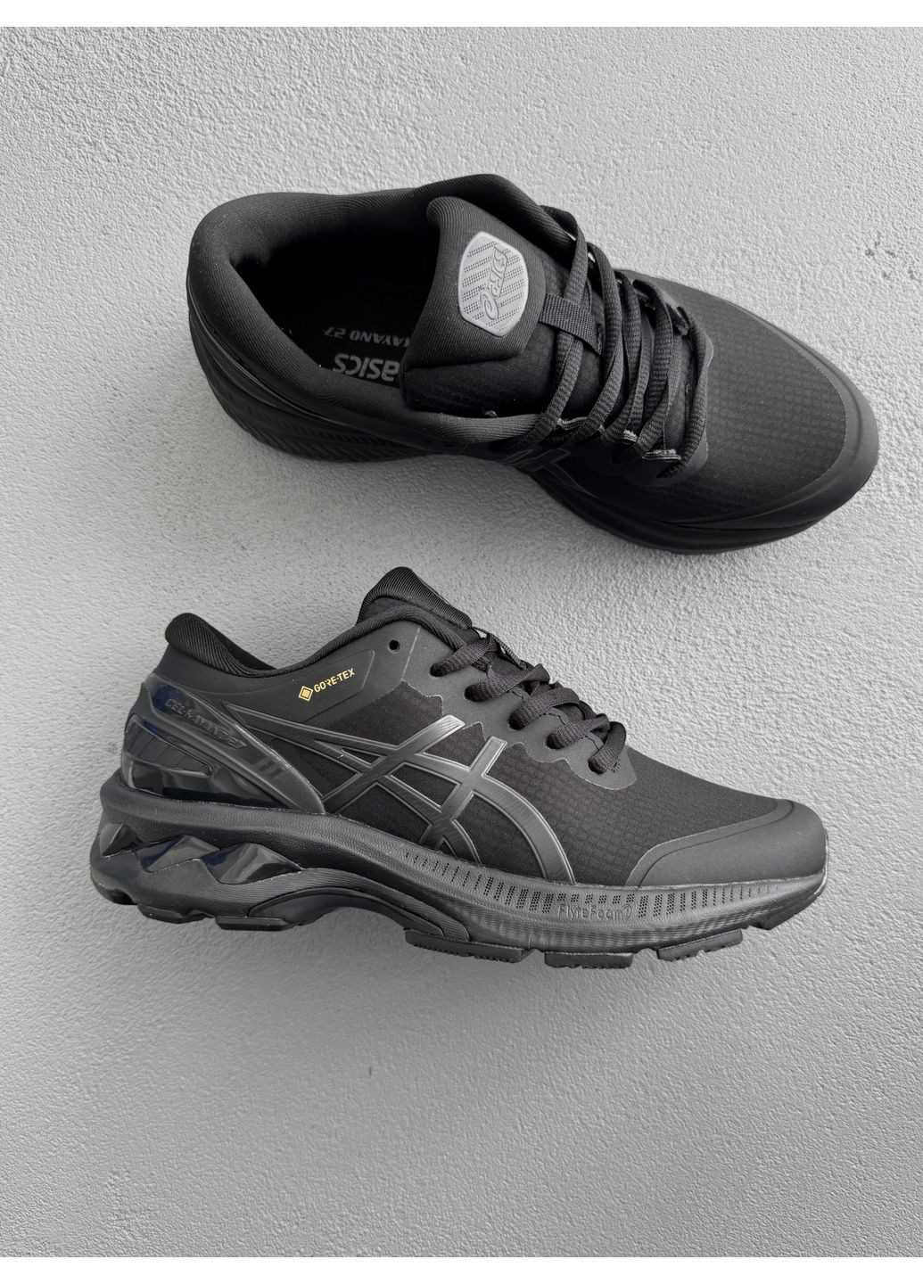 КРОСІВКИ ЖІНОЧІ ASICS GEL-KAYANO 27 BLACK GORE-TEX АСІКС ГЕЛЬ КАЯНО No Brand чорні демісезони (367168005)