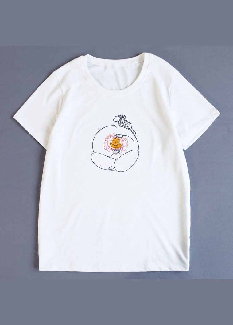 Жіноча футболка з вишивкою Надія біла Ladan — 303727204