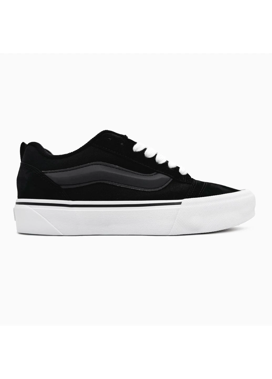 КРОССОВКИ ЖЕНСКИЕ VANS KNU SKOOL WHITE/BLACK ВАНС КНУ СКУЛ БЕЛЫЕ No Brand белые демисезоны (391943034)