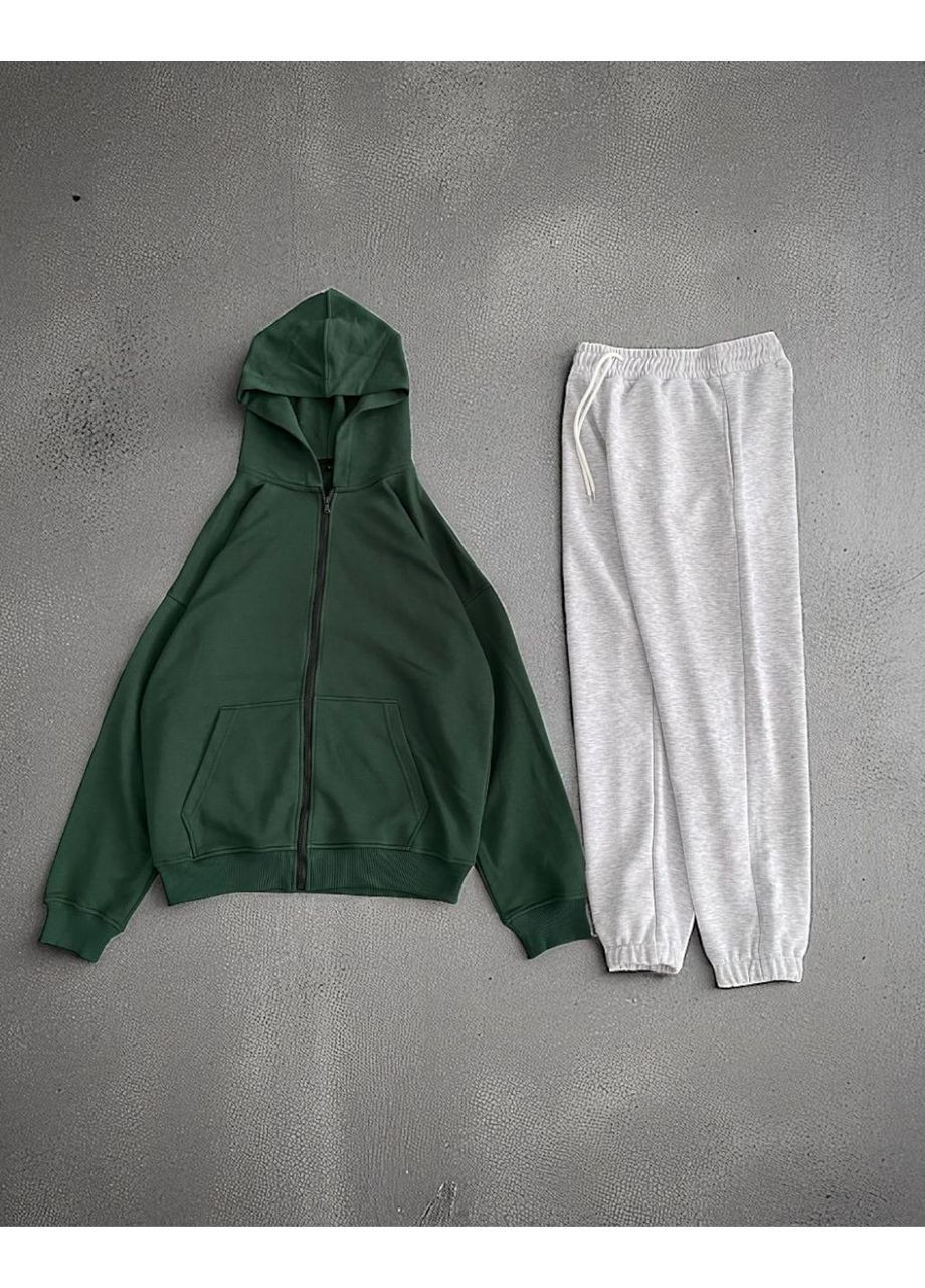 Мужской демисезонный спортивный костюм серый No Brand (364188830)