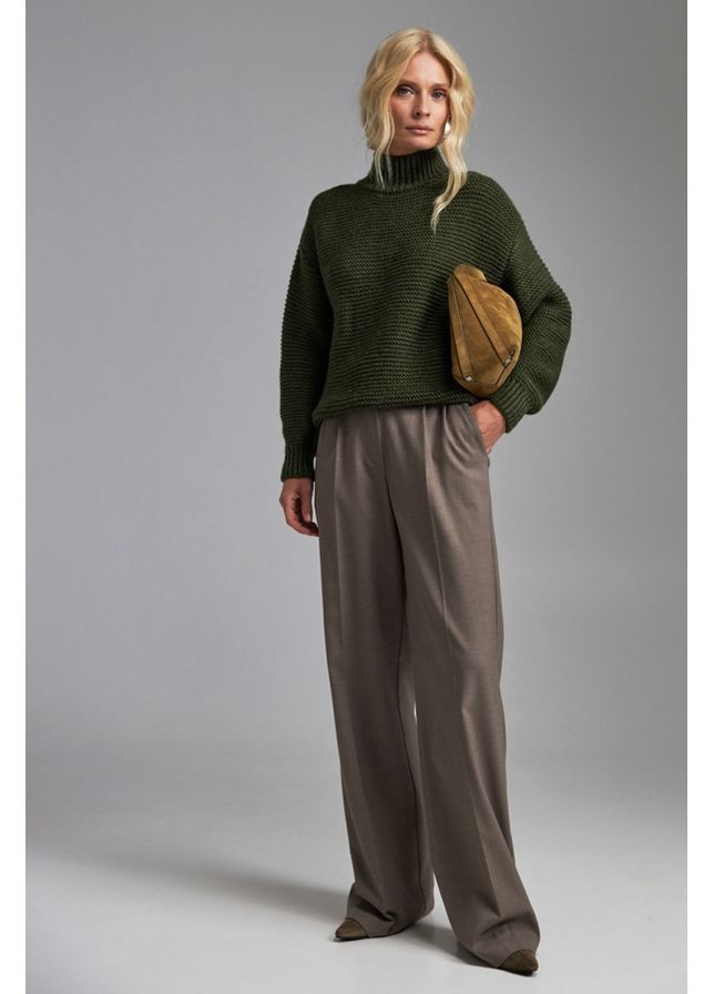 Оливковий (хакі) светр 2881 натуральний Triko Bakh