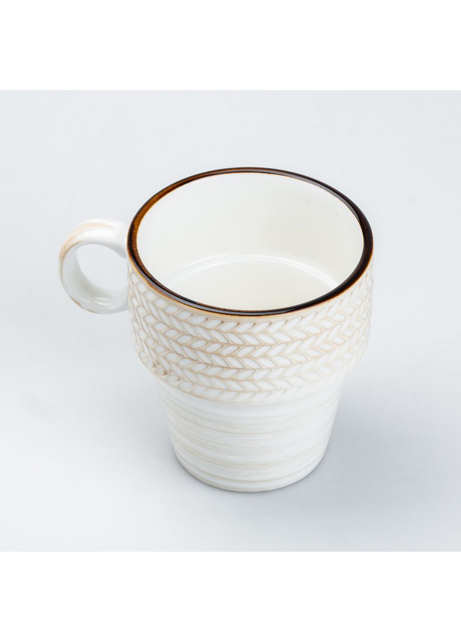 Чашка 350 мл керамическая кружка для кофе чая Бежева TS Kitchen (367724666)