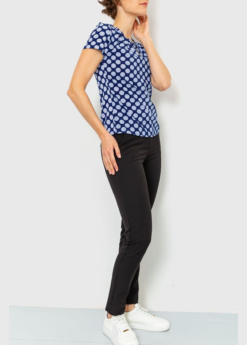 Комбинированная демисезонная блуза с принтом, цвет сине-белый, Ager