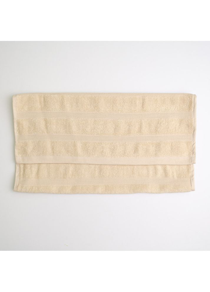 Махровий рушник для ніг з полосками 50х70см 450г/м2 ( ) GM Textile бежевий