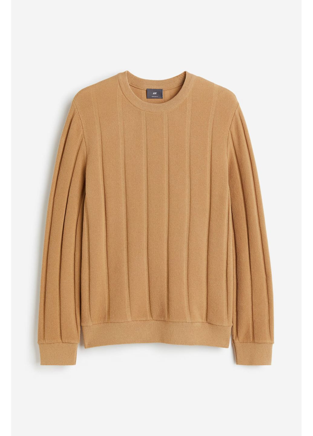 Коричневый демисезонный свитер regular из хлопка H&M