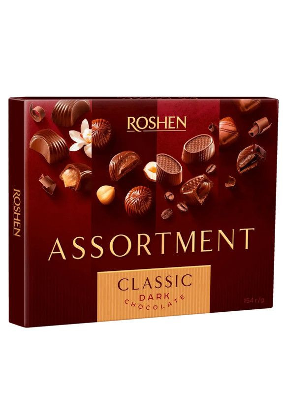 Цукерки Roshen Assortment Classic темний шоколад 154 г (22-0819) Кукумбер (361109353)