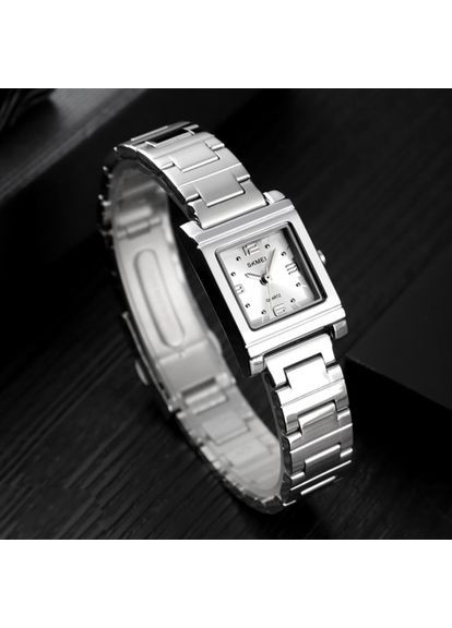 Годинник жіночий кварцовий сріблястий з квадратним корпусом і браслетом з нержавіючої сталі ProDobro (367266105)